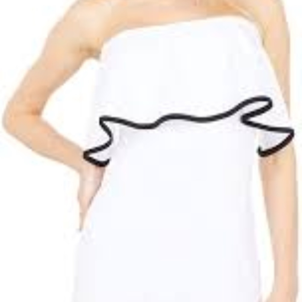 NWT Scuba crepe slim mini dress, White